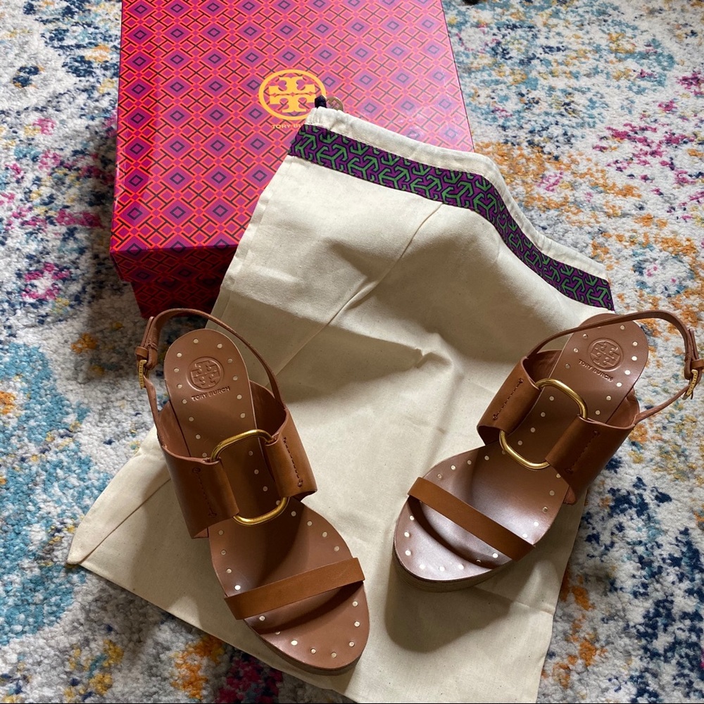 NIB TORY BURCH
Slingback Leather Platform Sandals - Picture 4 of 6